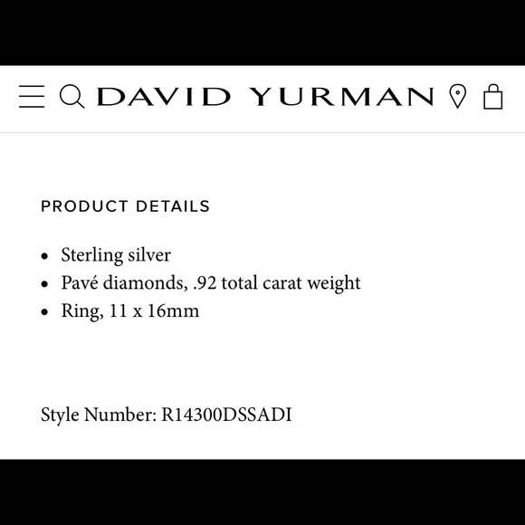 David Yurman Rising Tides Ring with Diamonds SZ:8! - Picture 12 of 12